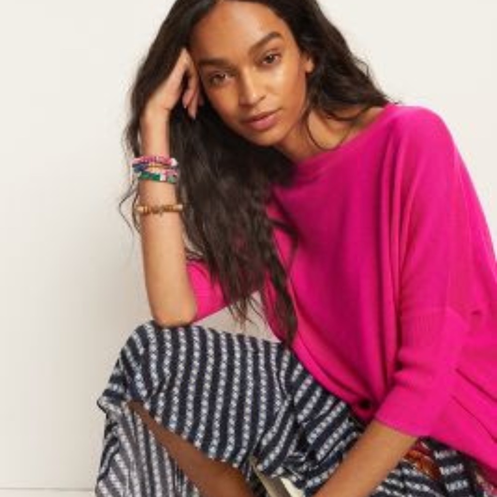 Anthropologie Hot Pink Sweater in Small